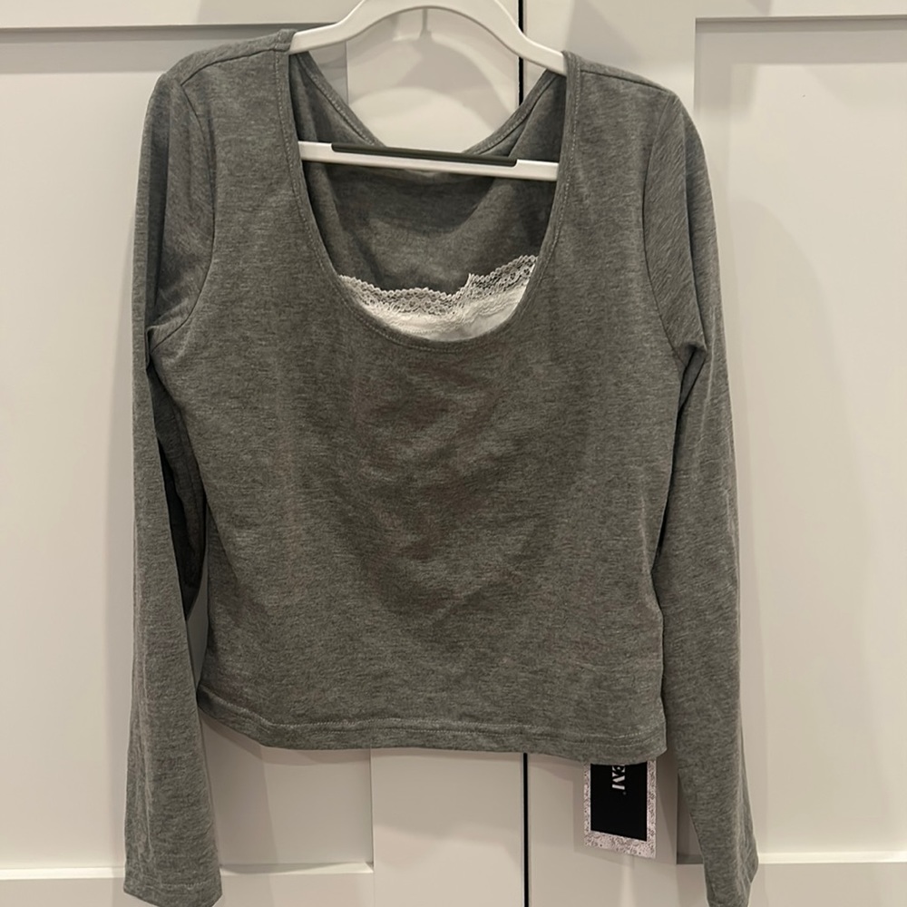 Grey Long sleeve t shirt